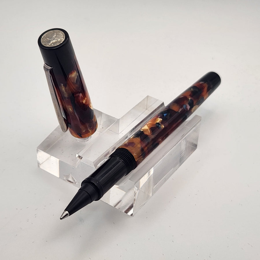“Kyoto Cellulose Acetate" - Mercury Convertible Fountain Pen / Rollerball with clip - DaveDollarCustomPens