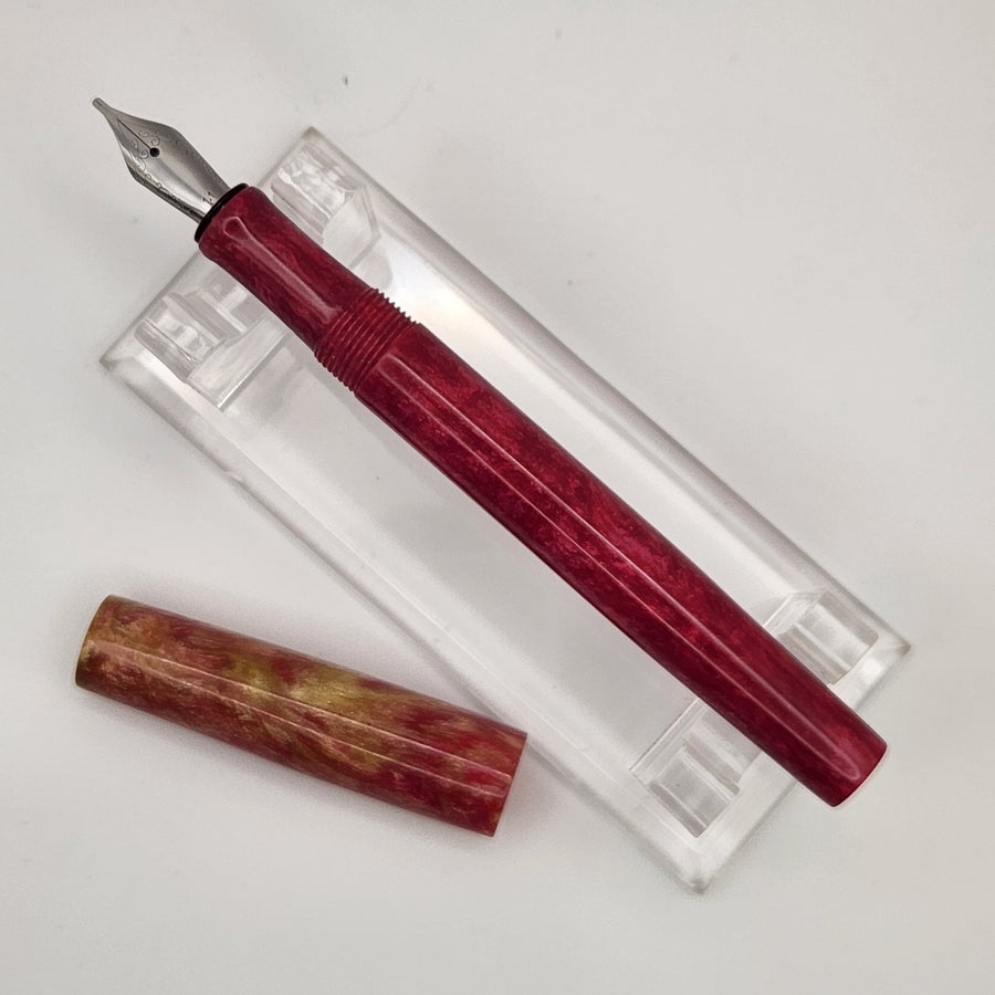 Mercury Convertible Pocket Fountain Pen / Rollerball - “Vandy Ruby" - DaveDollarCustomPens