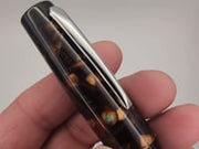 "Classic Brown" and Black Ebonite - Liberty Fountain Pen - #8 Nib with clip