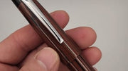 "Strawberry & Black Ebonite" - Liberty Fountain Pen with Clip #8 Nib