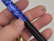 "Blue with White Whirl" - Mercury Convertible Fountain Pen / Rollerball