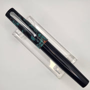 "Teal & Copper" and Black Acrylic - Liberty Fountain Pen - 8 Nib with clip - DaveDollarCustomPens