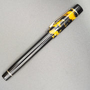 Long Mercury Pocket Fountain Pen - Conway Honey Noir and Ebonite with clip