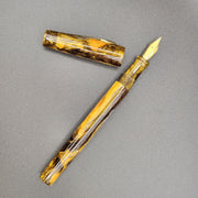 Long Mercury Pocket Fountain Pen with Clip - “Winter Grasses with Snow"