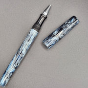 Long Mercury Pocket Fountain Pen - “Blue Swirl”