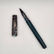 Long Mercury Pocket Fountain Pen - “Emerald Green and Swirl”