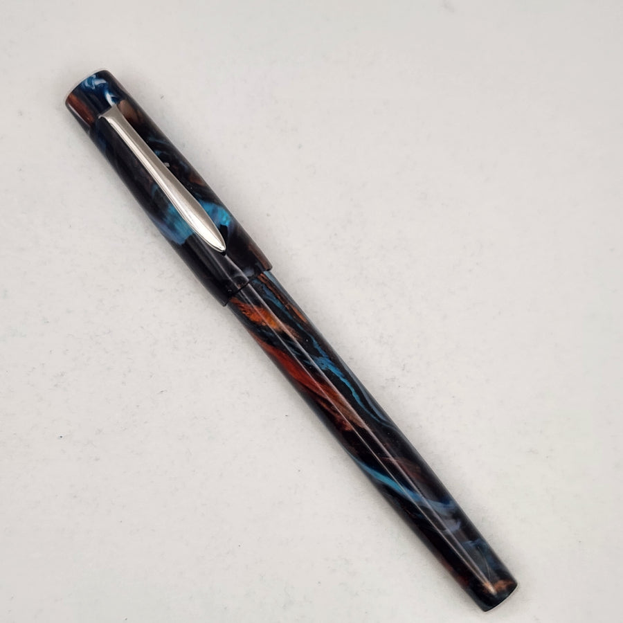 Long Mercury Pocket Fountain Pen - Arizona Abalone with clip