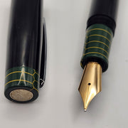 Liberty Fountain Pen - Handmade and Black Ebonite #8 Nib Clip