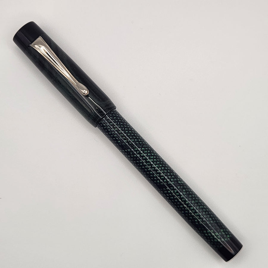 Mercury Convertible Fountain Pen / Rollerball - Jaguar Ebonite and Lizard Skin with clip