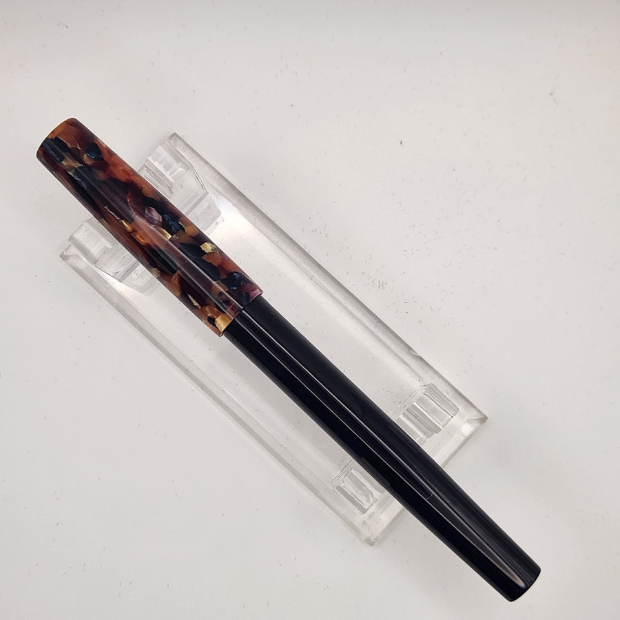 "Kyoto & Black Ebonite" Mercury Convertible Fountain Pen / Rollerball