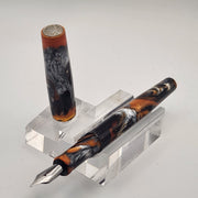 "Graphlex Mokume" - Mercury Convertible Fountain Pen / Rollerball