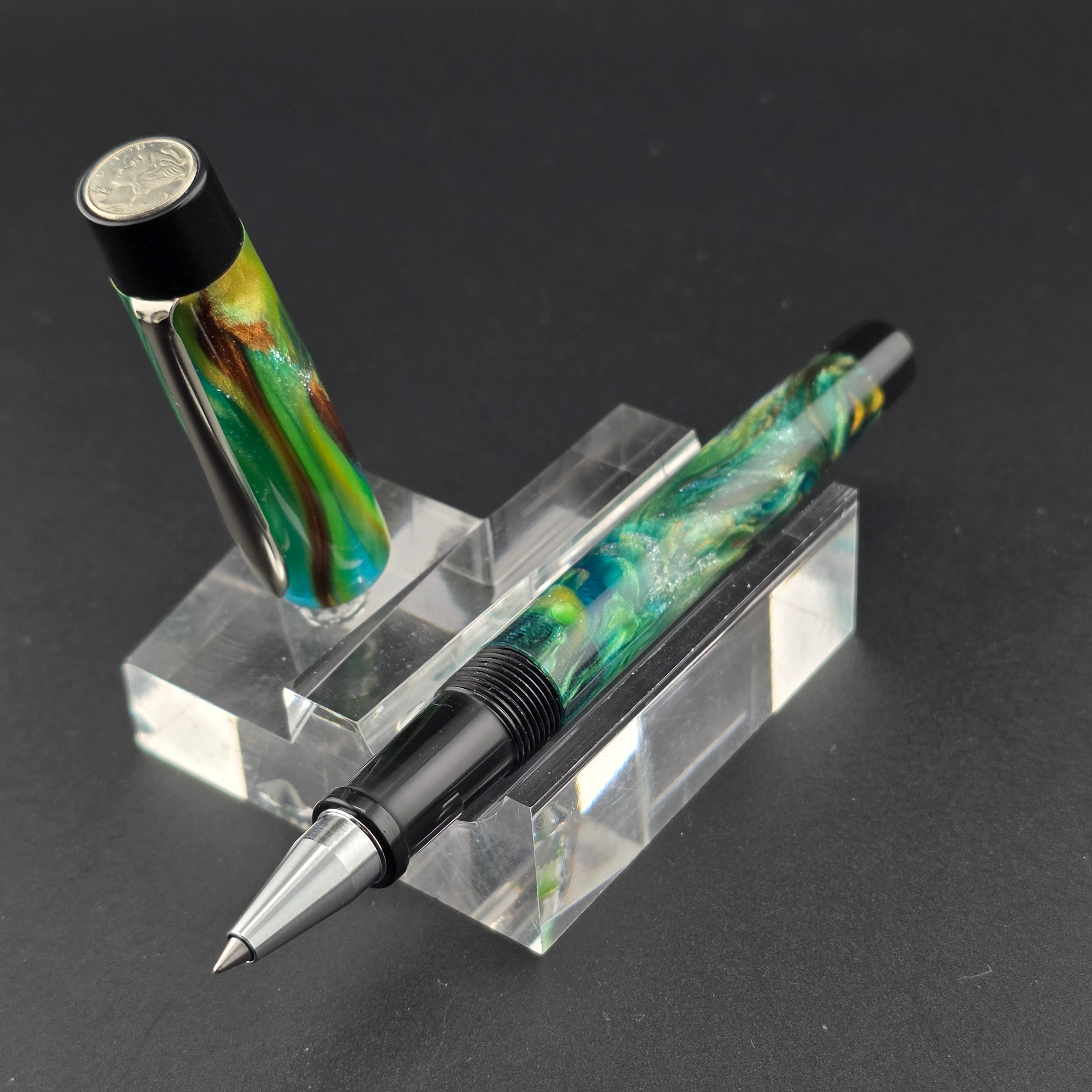 Mercury Pocket Fountain Pen - Belize Cenote with clip