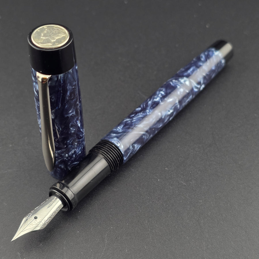 “Bexley Blue” - Mercury Convertible Pocket Fountain Pen / Rollerball with clip
