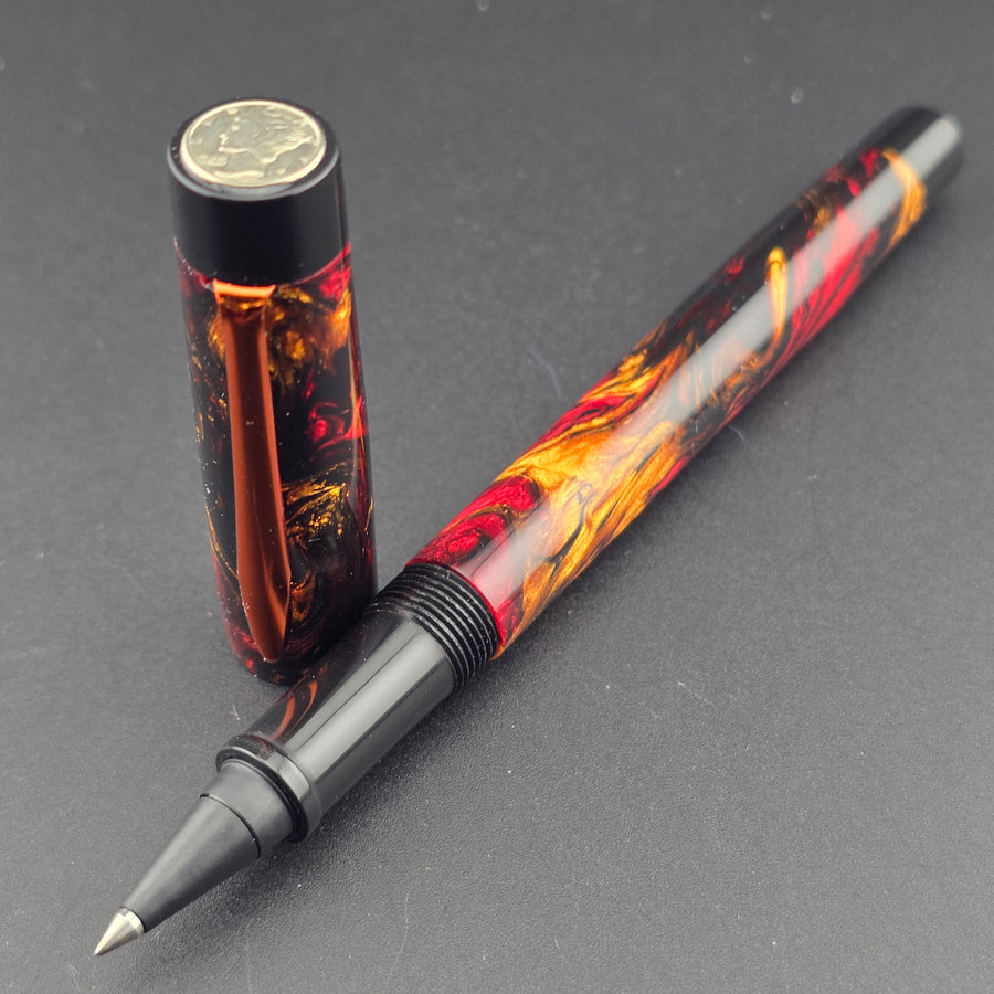 “Campfire" - Mercury Convertible Fountain Pen / Rollerball with clip