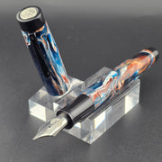 "Achilles Teal" - Liberty Fountain Pen with clip - #8 Nib