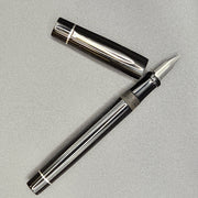 Mercury Pocket Fountain Pen - Black Ebonite with clip