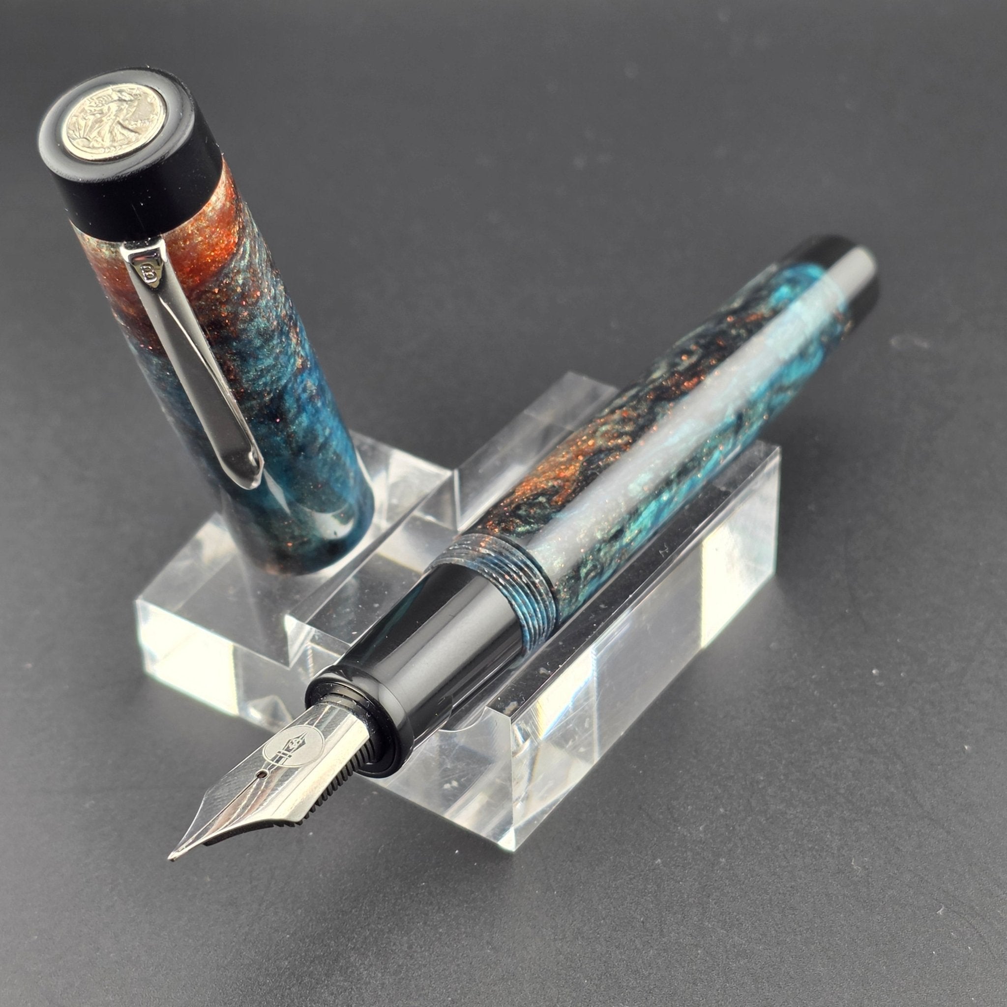 "All about the Benjis" - Liberty Fountain Pen 8 Nib with clip - DaveDollarCustomPens