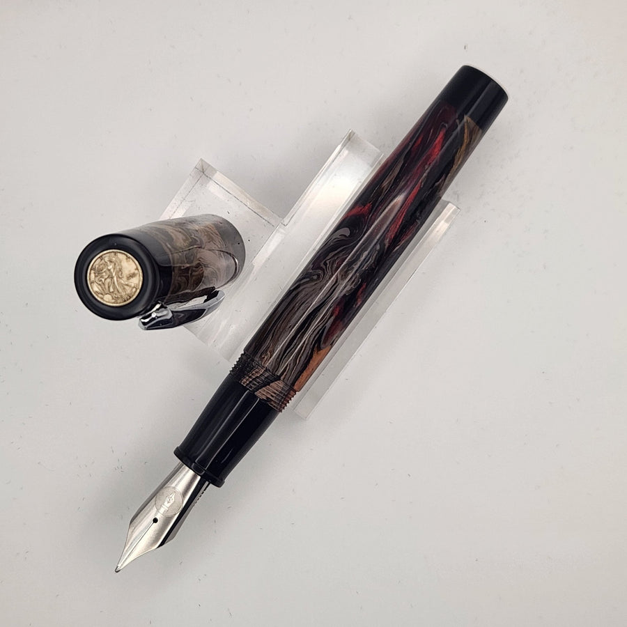 "Augusta Theater" - Liberty Fountain Pen - 8 Nib with clip - DaveDollarCustomPens