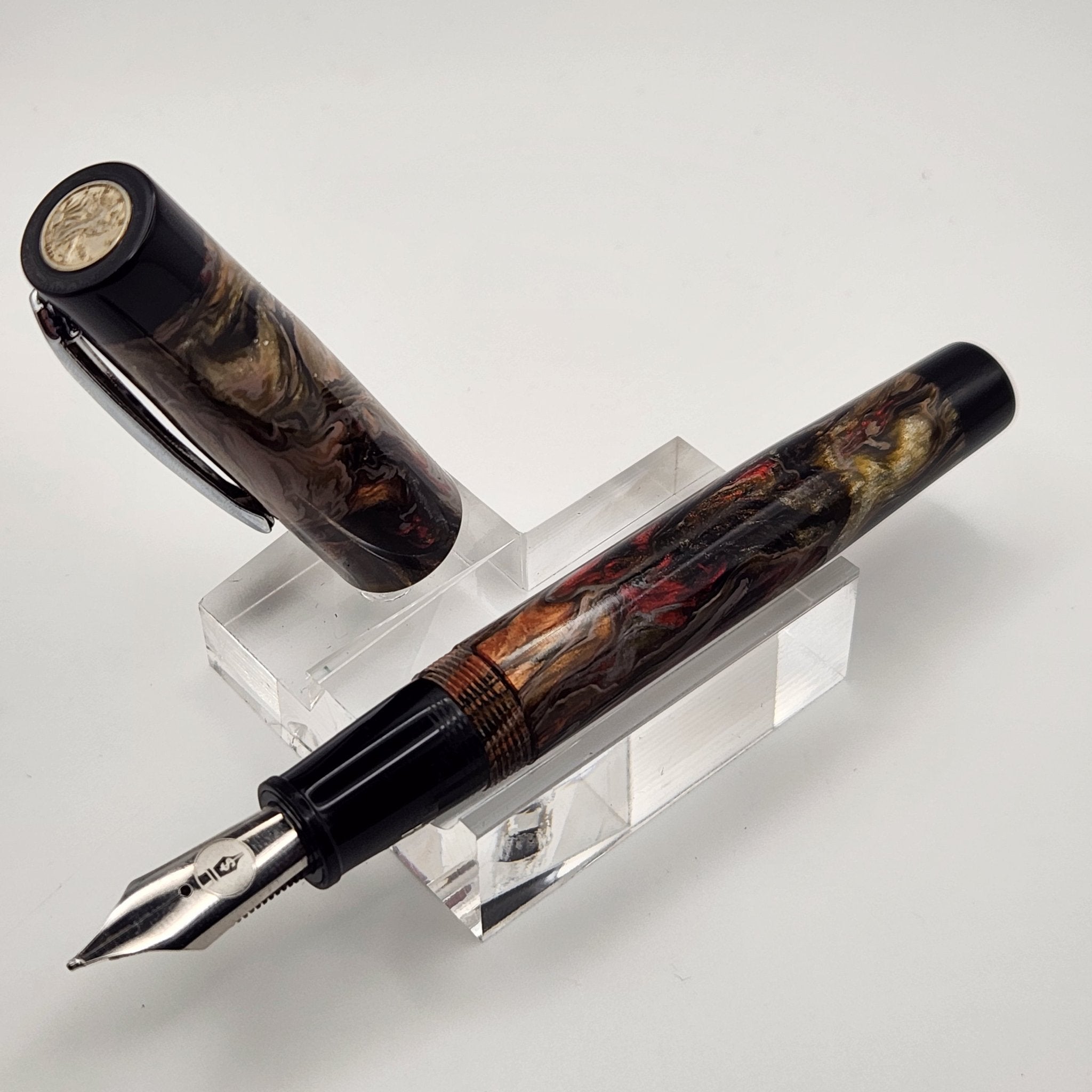 "Augusta Theater" - Liberty Fountain Pen - #8 Nib with clip - DaveDollarCustomPens