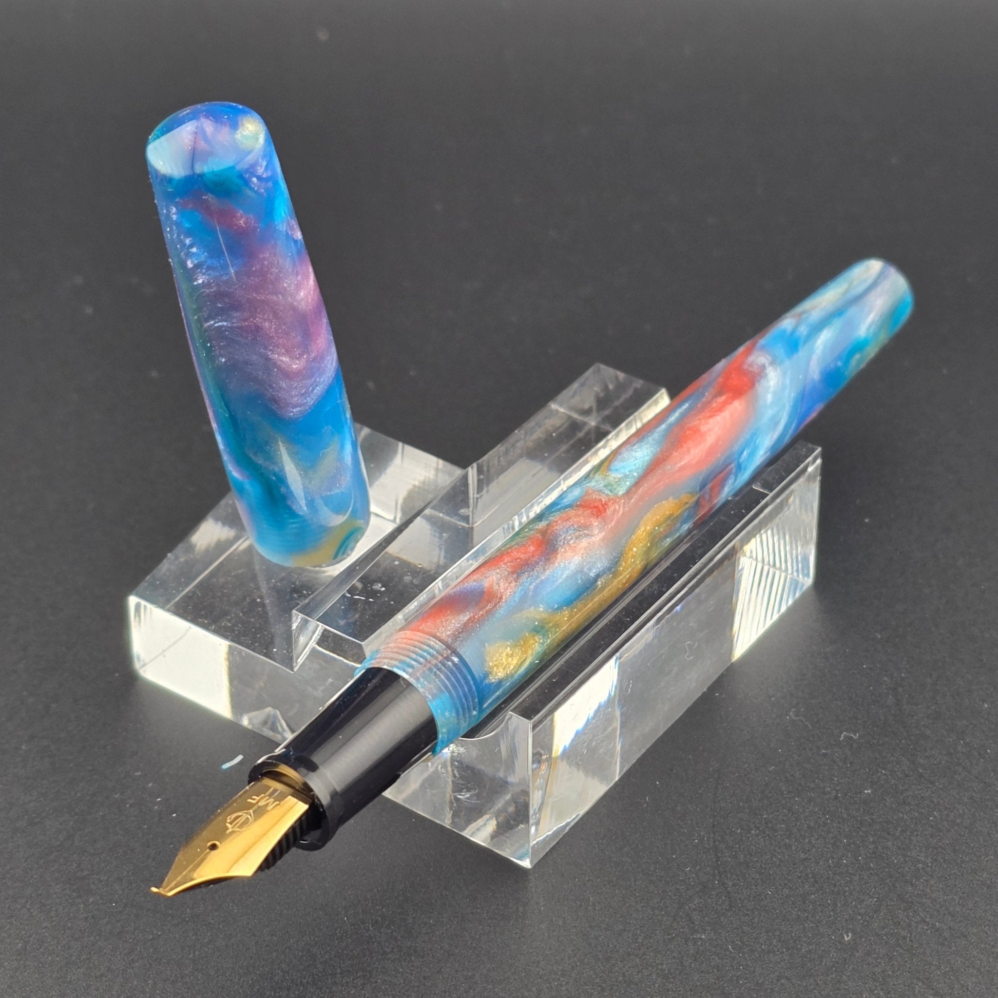 "Barrier Reef" - Fude Freedom fountain pen - DaveDollarCustomPens