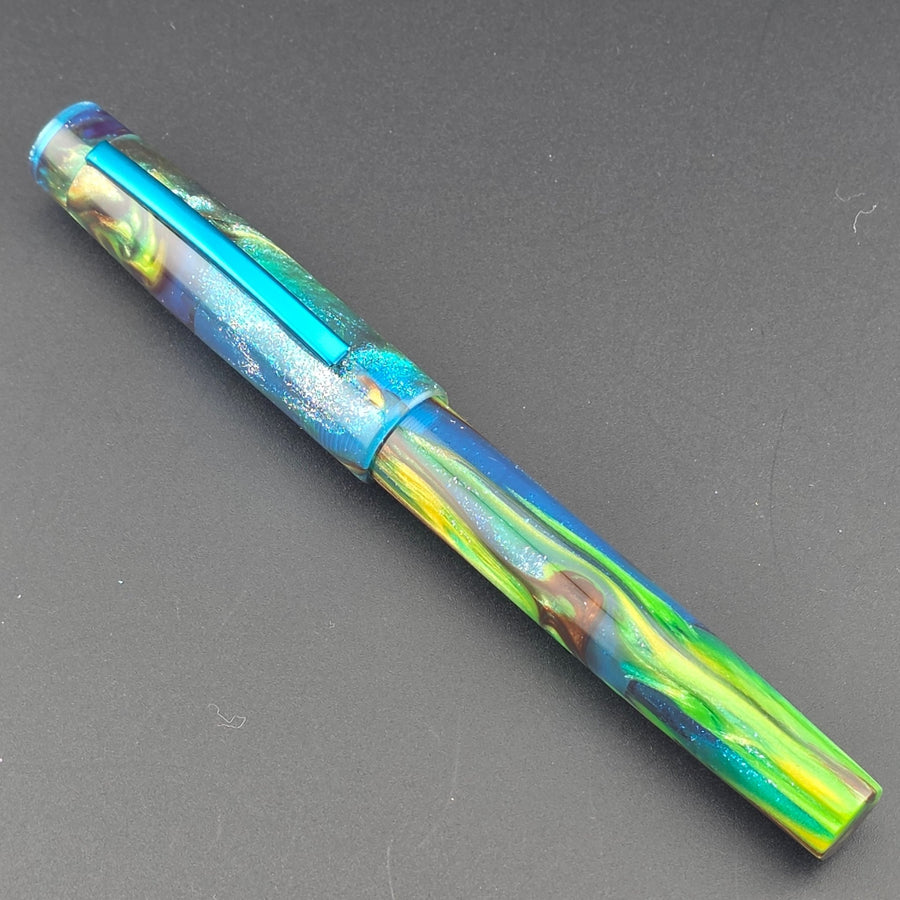 "Belize Cenote" - IKE Fountain Pen with Clip - DaveDollarCustomPens