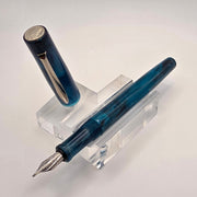 “Brooks one - off Blue" - Mercury Convertible Pocket Fountain Pen / Rollerball with clip - DaveDollarCustomPens