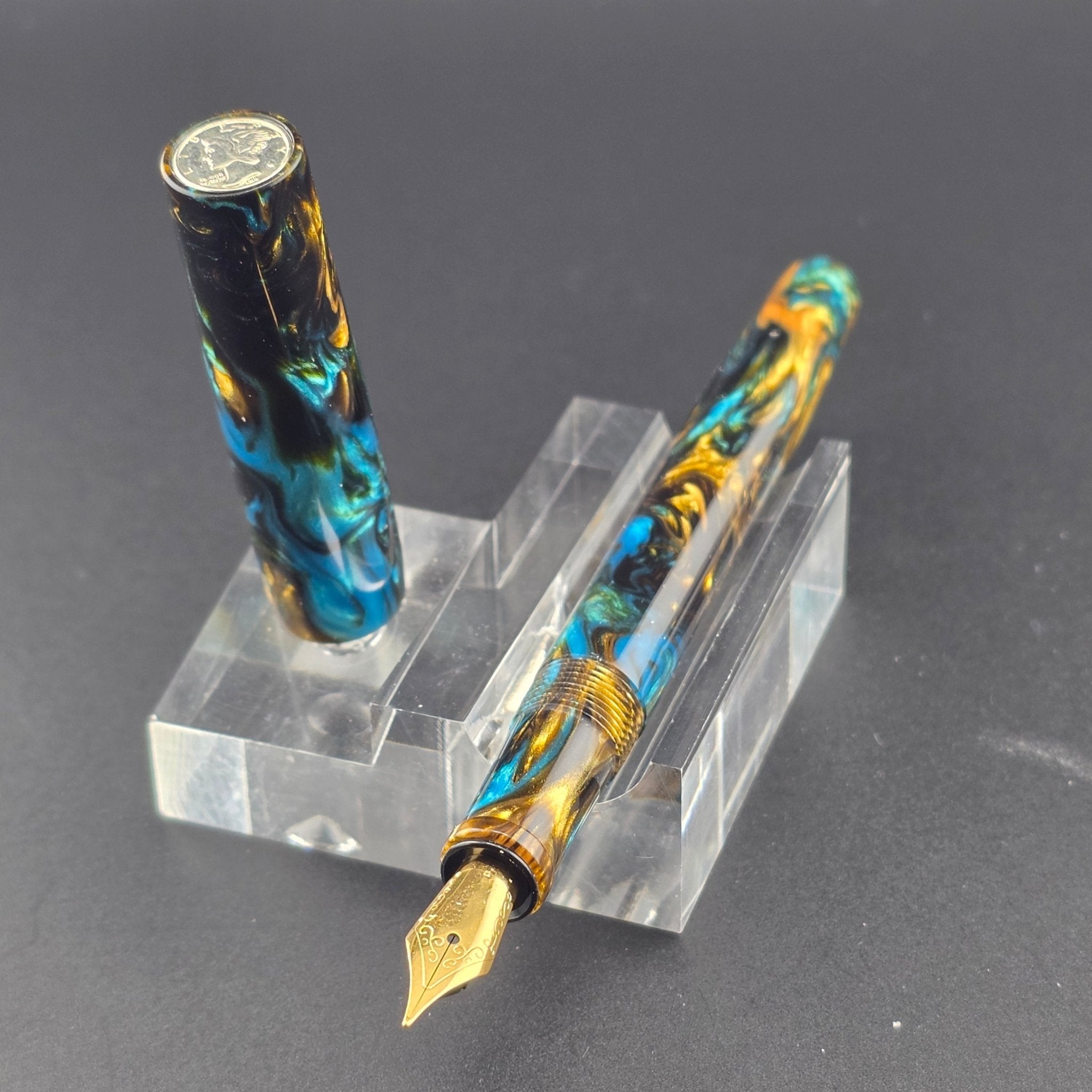 “Carson 30" - Mercury Convertible Fountain Pen / Rollerball - DaveDollarCustomPens