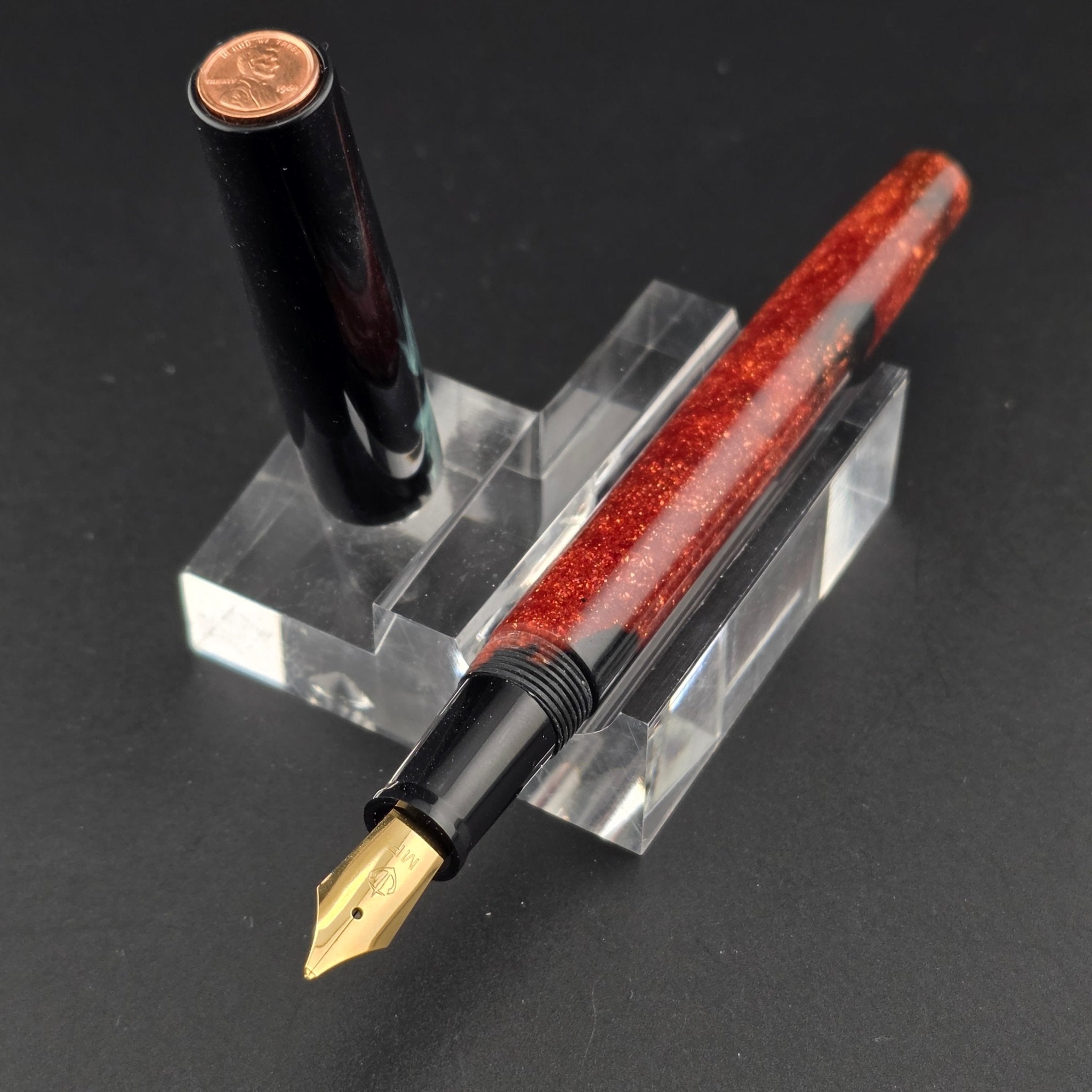 "Copper & Black" - Fude Freedom fountain pen - DaveDollarCustomPens