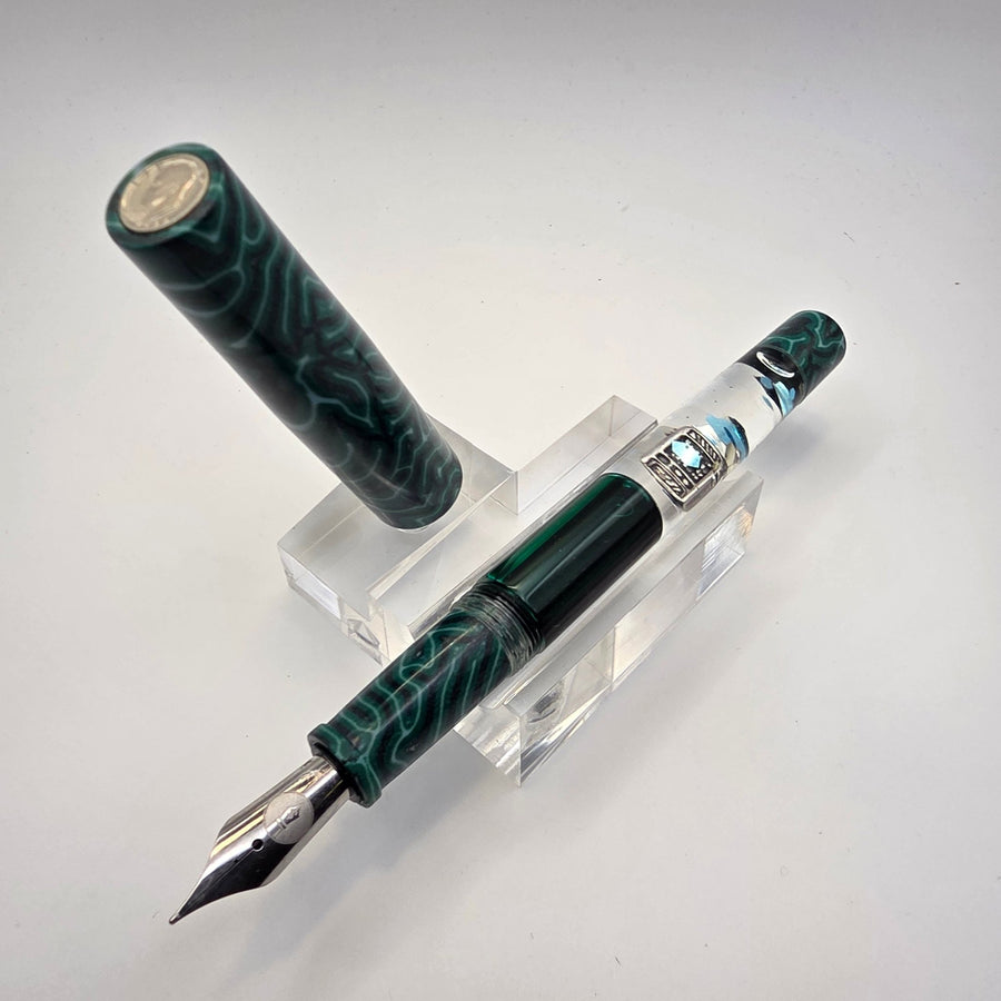 Crazy - Fiber "Leprechaun" IKE Display - Dropper Fountain Pen - DaveDollarCustomPens