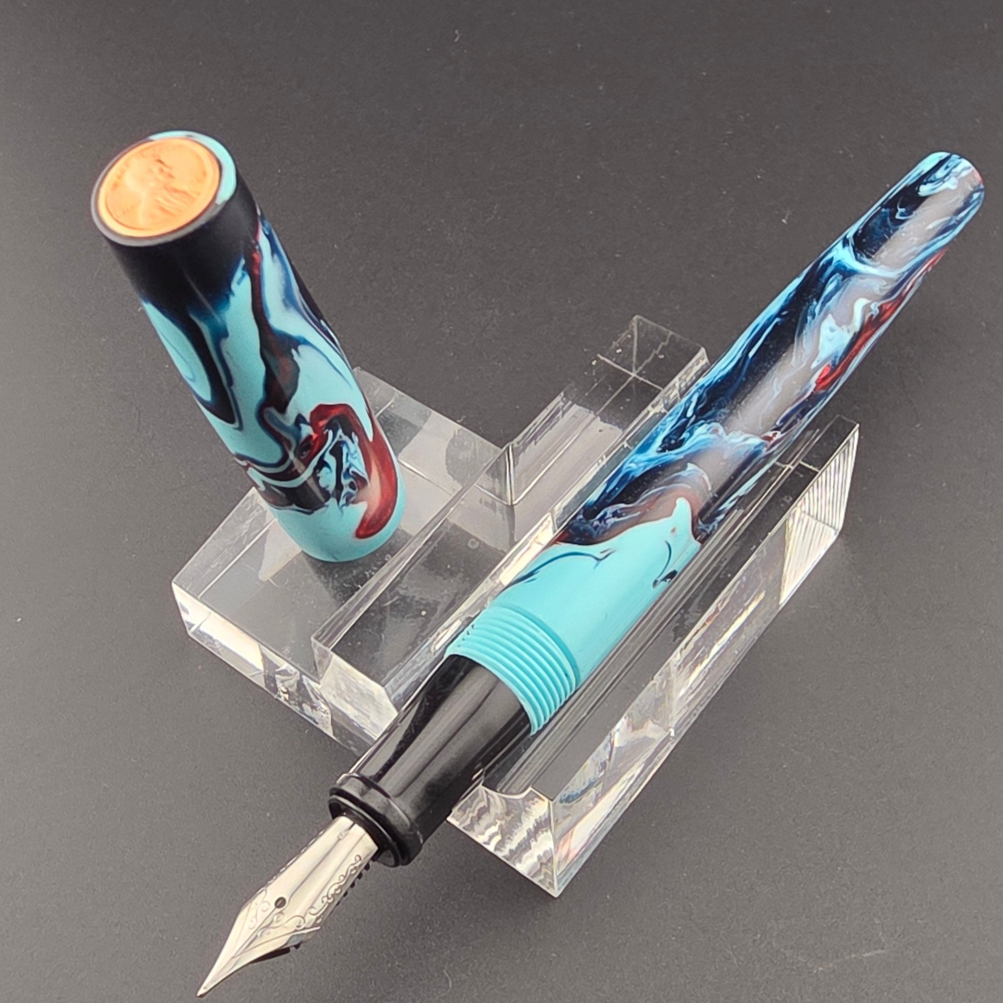 "Defend the Deep" - Freedom Convertible Fountain Pen - DaveDollarCustomPens