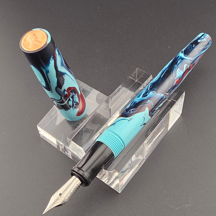 "Defend the Deep" - Freedom Convertible Fountain Pen - DaveDollarCustomPens