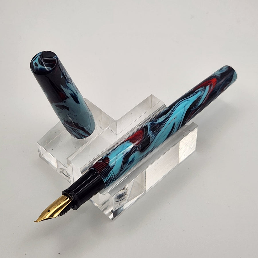 "Defend the Deep - Fude Freedom fountain pen - DaveDollarCustomPens