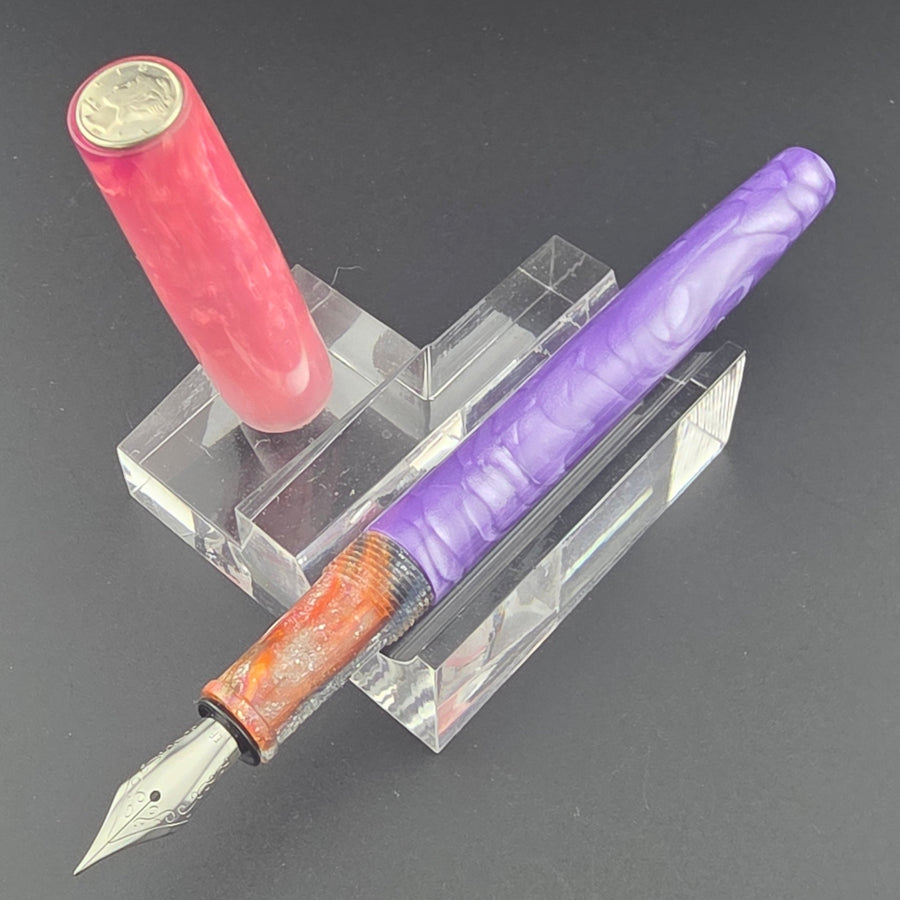 “Dragon's Kiss" - Mercury Convertible Fountain Pen / Rollerball - DaveDollarCustomPens