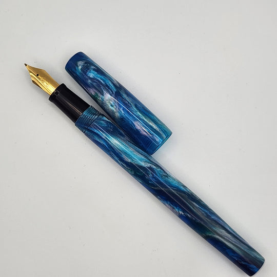 Fude Freedom fountain pen body "Cenote Test 1" - DaveDollarCustomPens