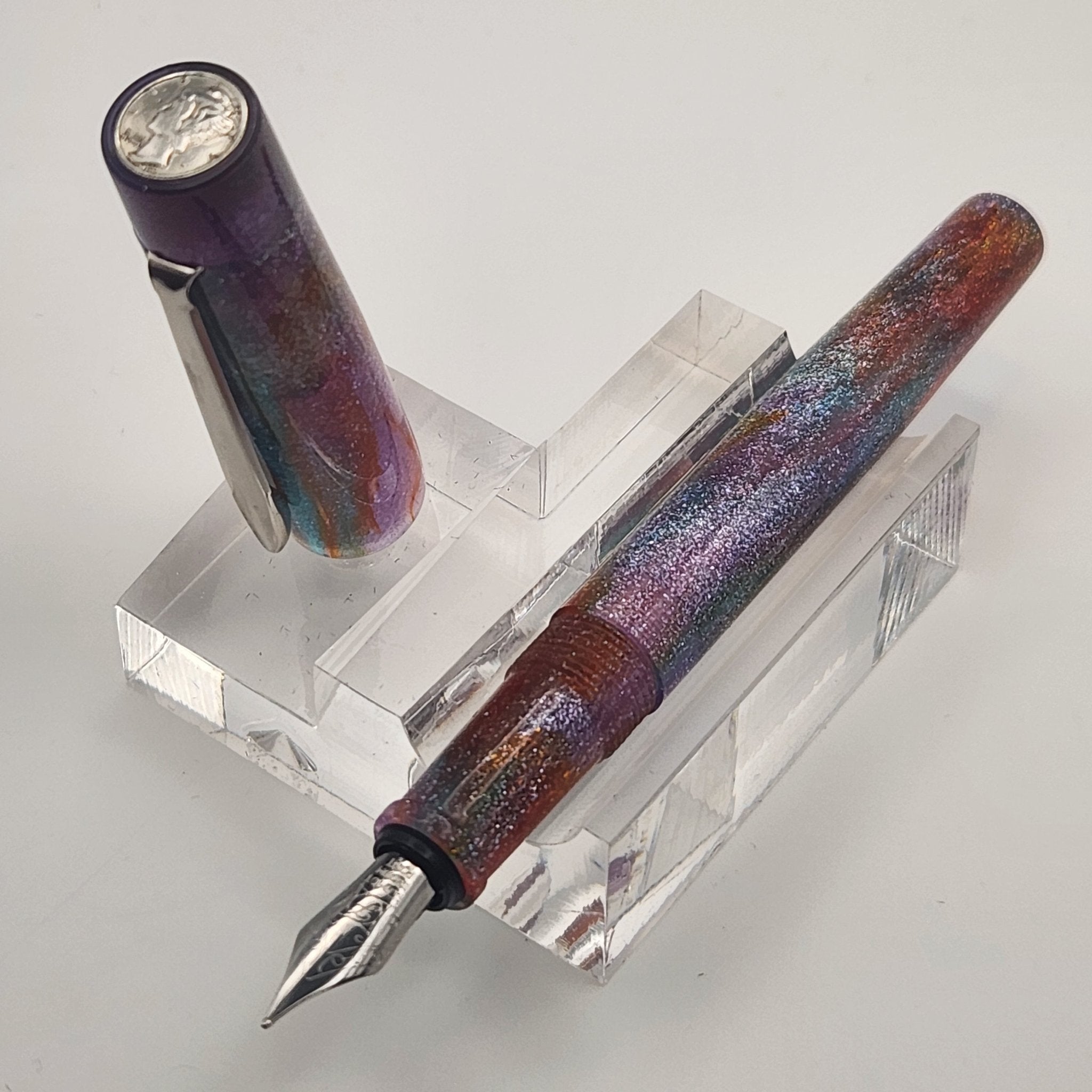 “Galaxy Prime Lite" - Mercury Convertible Pocket Fountain Pen / Rollerball with clip - DaveDollarCustomPens