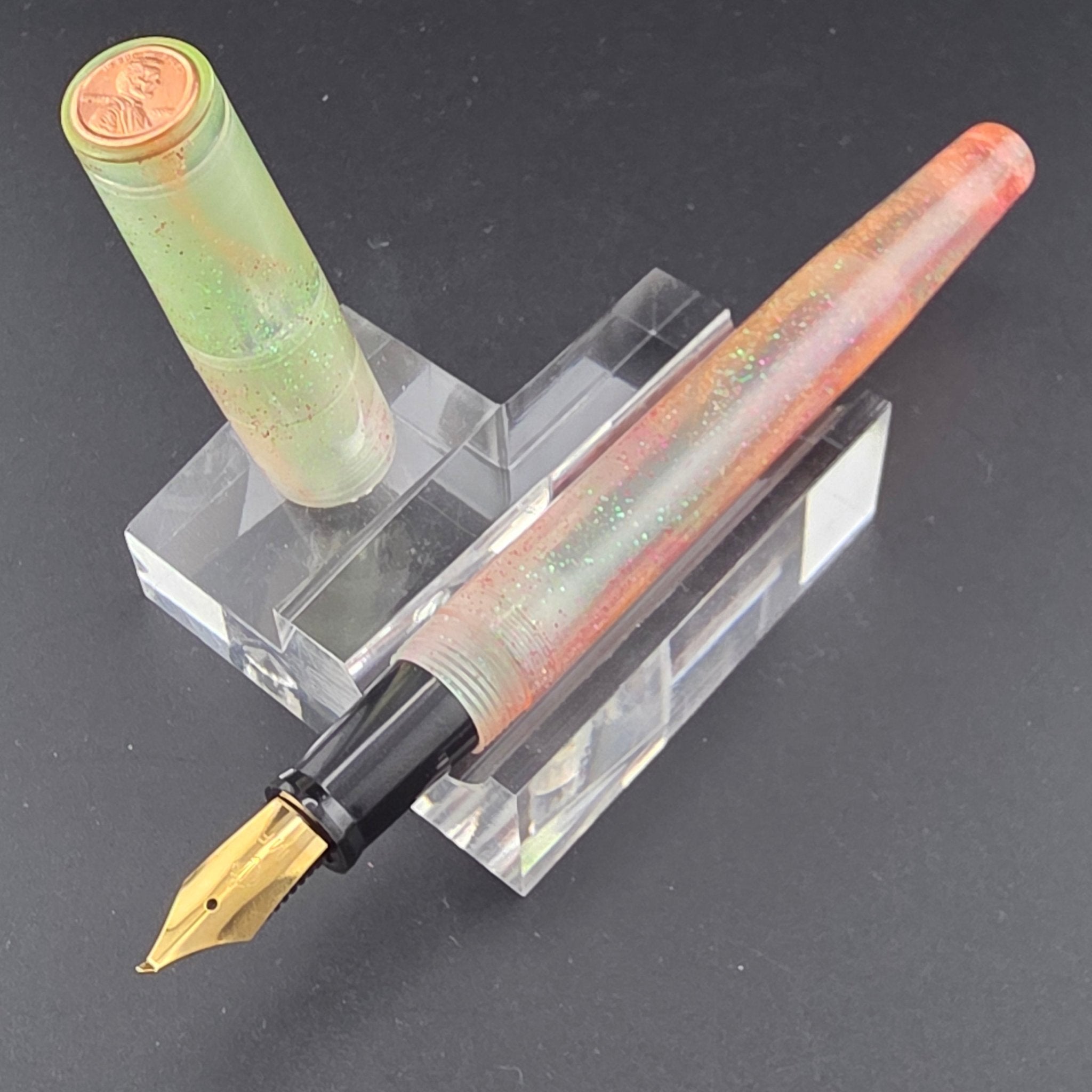 "Glitter Sunset" - Fude Freedom fountain pen - DaveDollarCustomPens