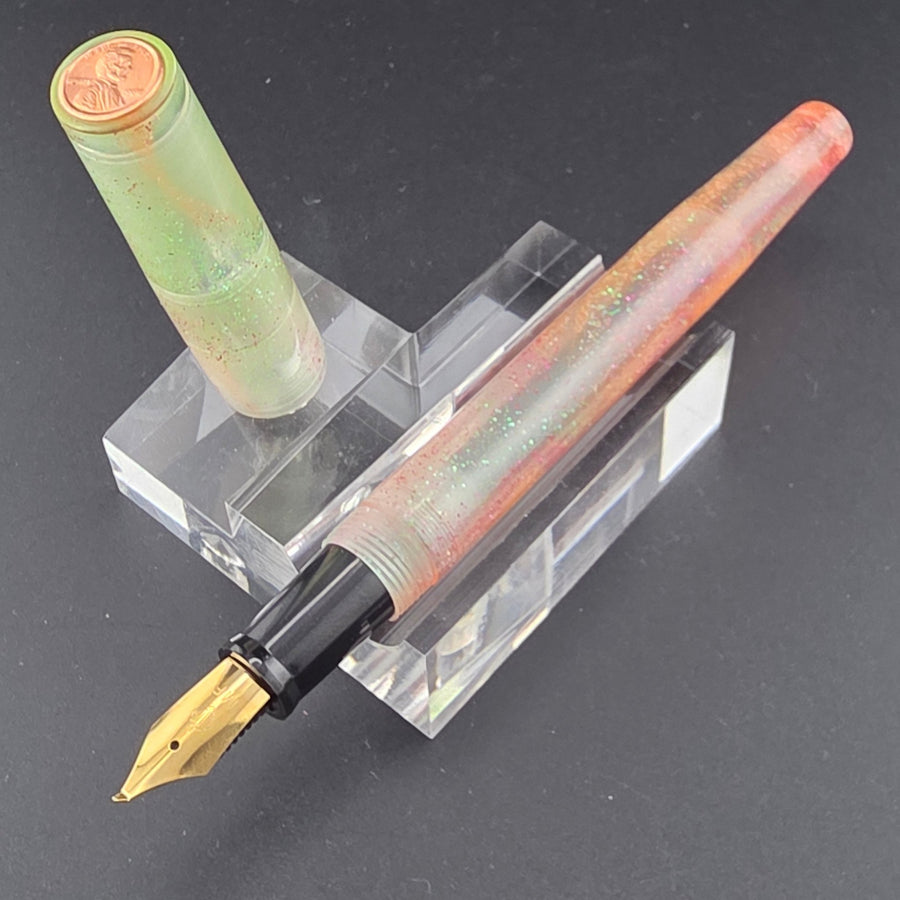 "Glitter Sunset" - Fude Freedom fountain pen - DaveDollarCustomPens