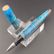"Golden Azure" - Freedom Convertible Fountain Pen - DaveDollarCustomPens