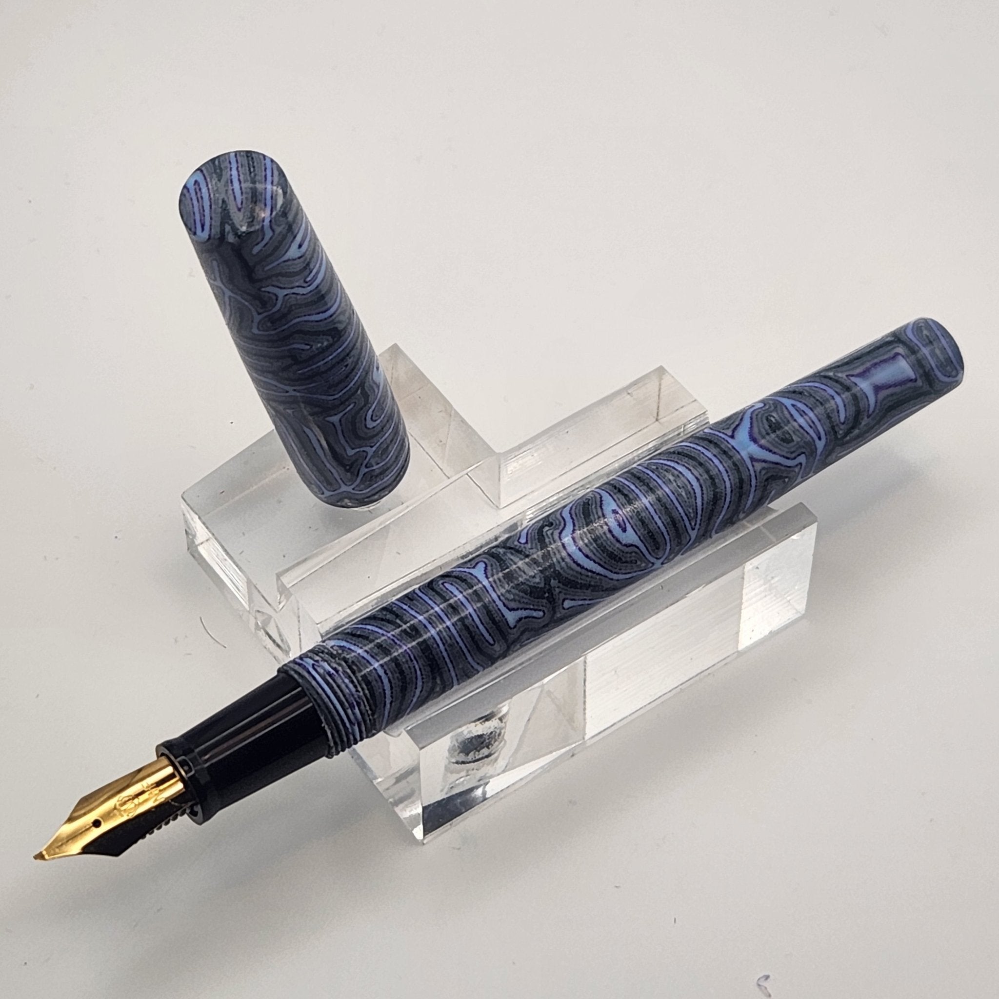 "Grape Ape Micarta" - Fude Freedom fountain pen - DaveDollarCustomPens