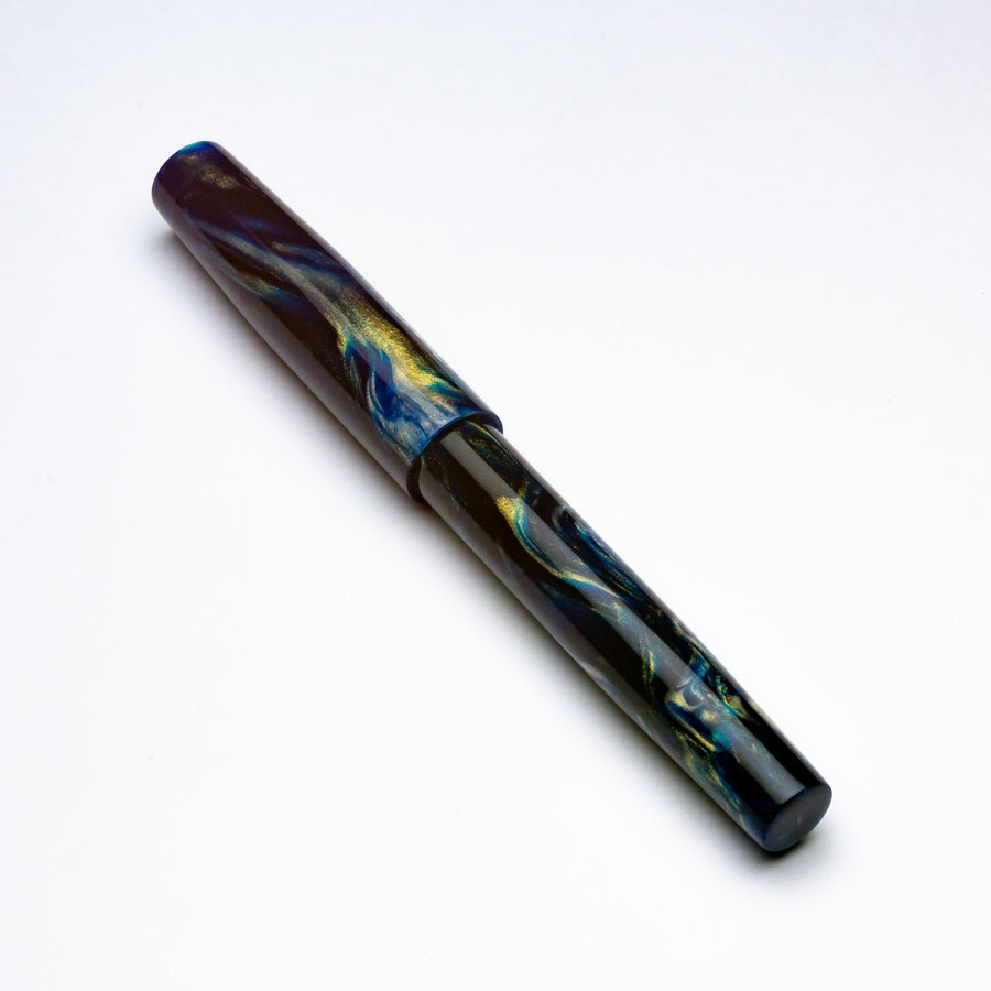 IKE Fountain Pen - Golden Blue Jay - DaveDollarCustomPens