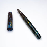 IKE Fountain Pen - Golden Blue Jay - DaveDollarCustomPens