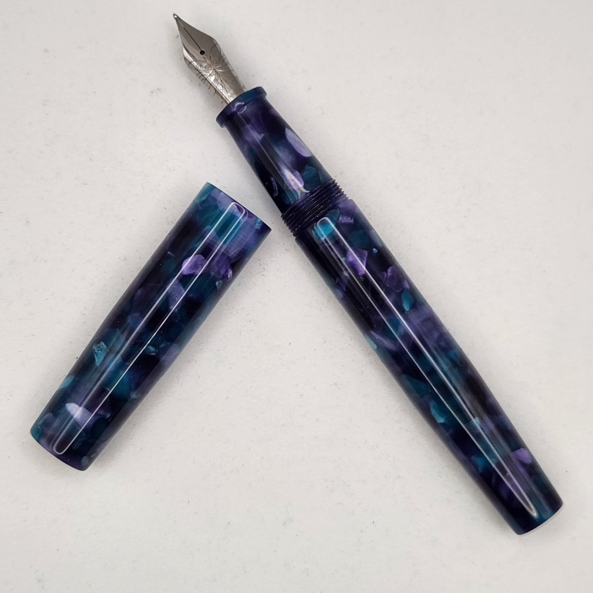 Liberty Fountain Pen - Conway Colors Azure - DaveDollarCustomPens