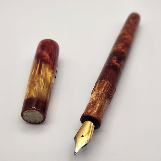 Long Mercury Pocket Fountain Pen - Canyon - DaveDollarCustomPens