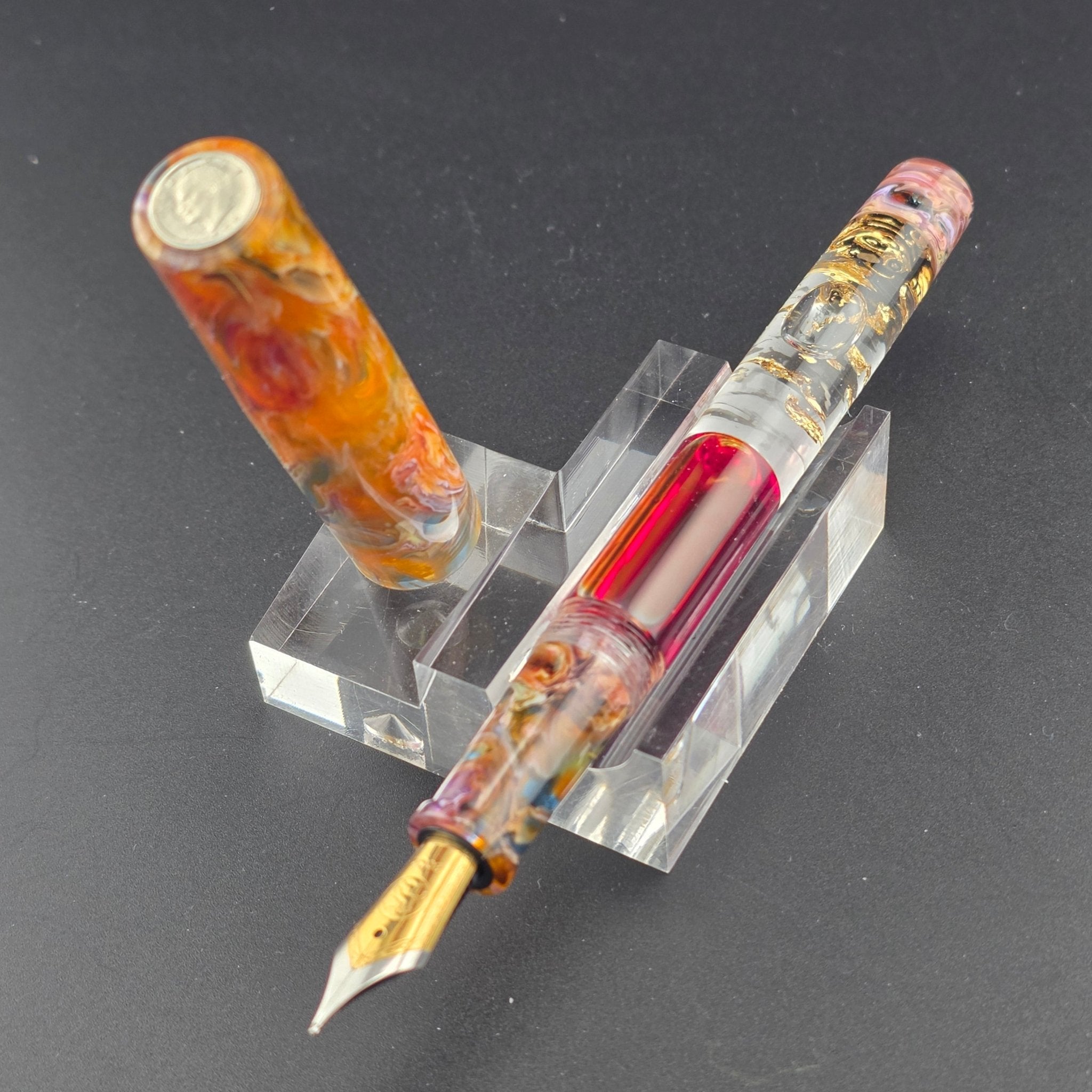 "Lotus" IKE Display - Dropper Fountain Pen - DaveDollarCustomPens