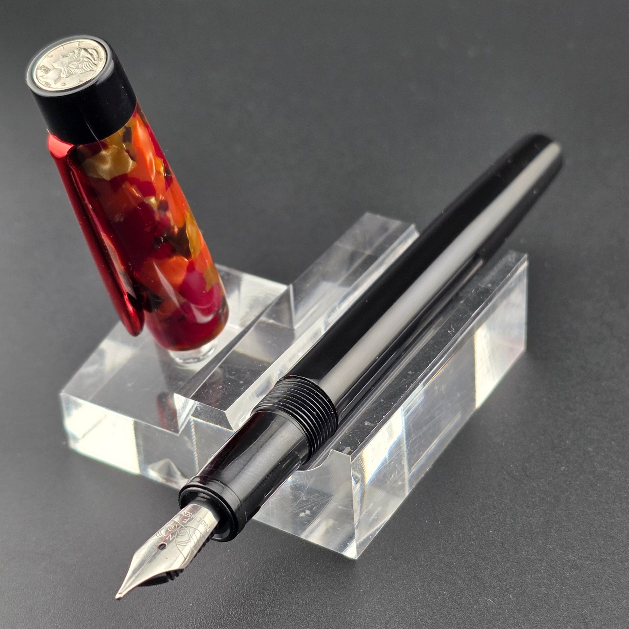 Mazzuchelli Cebloplast - Mercury Convertible Fountain Pen / Rollerball - DaveDollarCustomPens