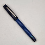 Mercury Convertible Fountain Pen / Rollerball - Blue Swirl Juma with clip - DaveDollarCustomPens