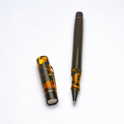 Mercury Convertible Fountain Pen / Rollerball - Conway Honey Noir and Ebonite with clip - DaveDollarCustomPens