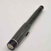 Mercury Convertible Pocket Fountain Pen / Rollerball - Green 8 - swirl Ebonite with clip (b) - DaveDollarCustomPens