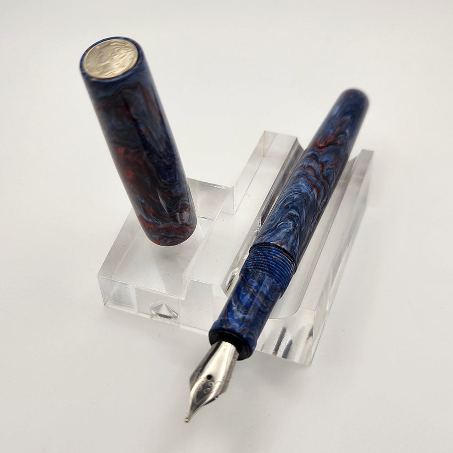 Mercury Convertible Pocket Fountain Pen / Rollerball - “Rockets Red Glare" - DaveDollarCustomPens