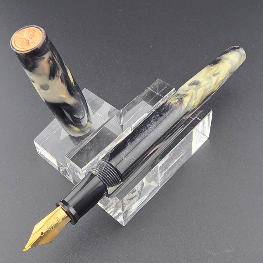 "Mokume Gane" - Freedom Convertible Fountain Pen - DaveDollarCustomPens